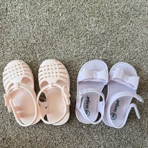 Cat & Jack Little Girls Gel Sandals Bundle (Set of 2) / Great Cond. / Size 6